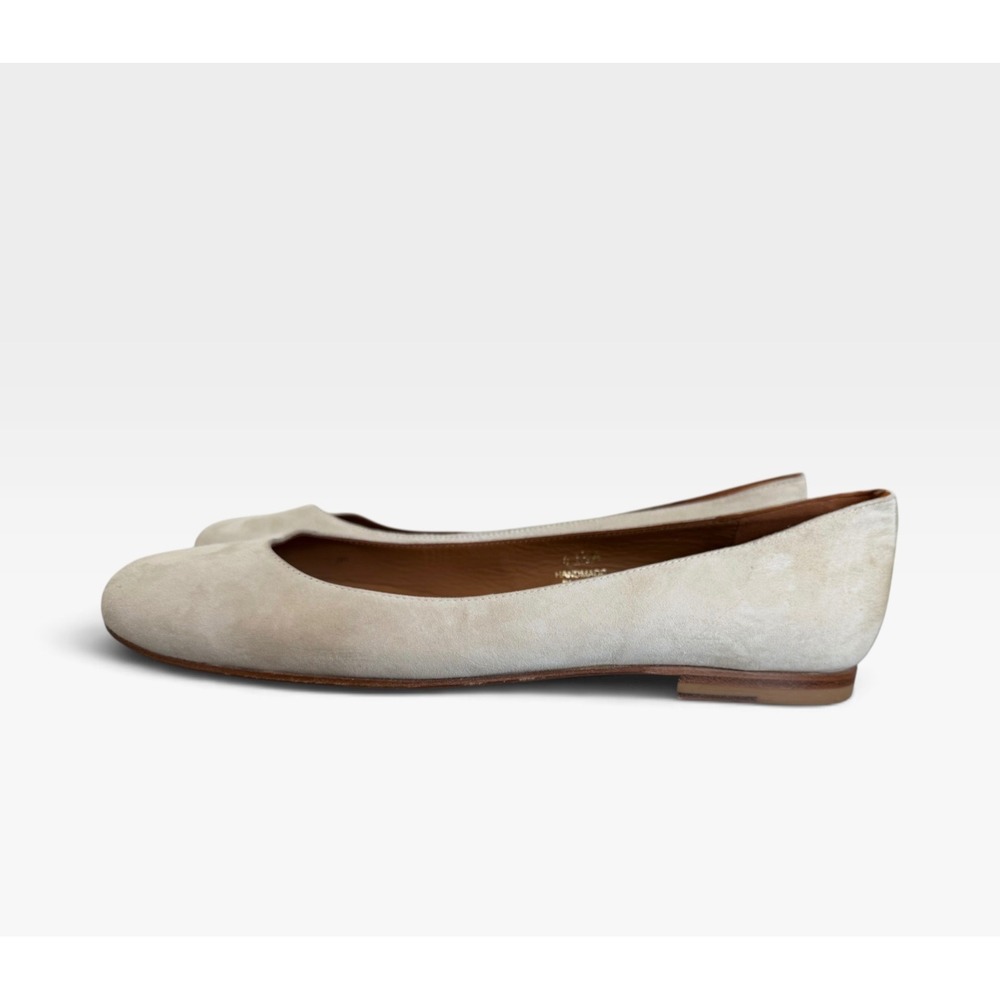 Margaux The Classic Ballet Flats Womens 9.5 Flint Grey Suede Leather Workwear